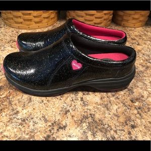 Saints Nursing Glitter Clogs
